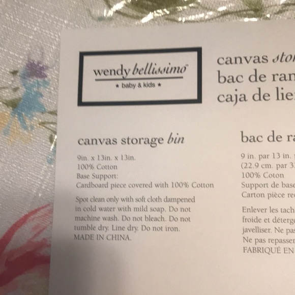 Wendy Bellissimo Canvas Storage Bins - Picture 9 of 13